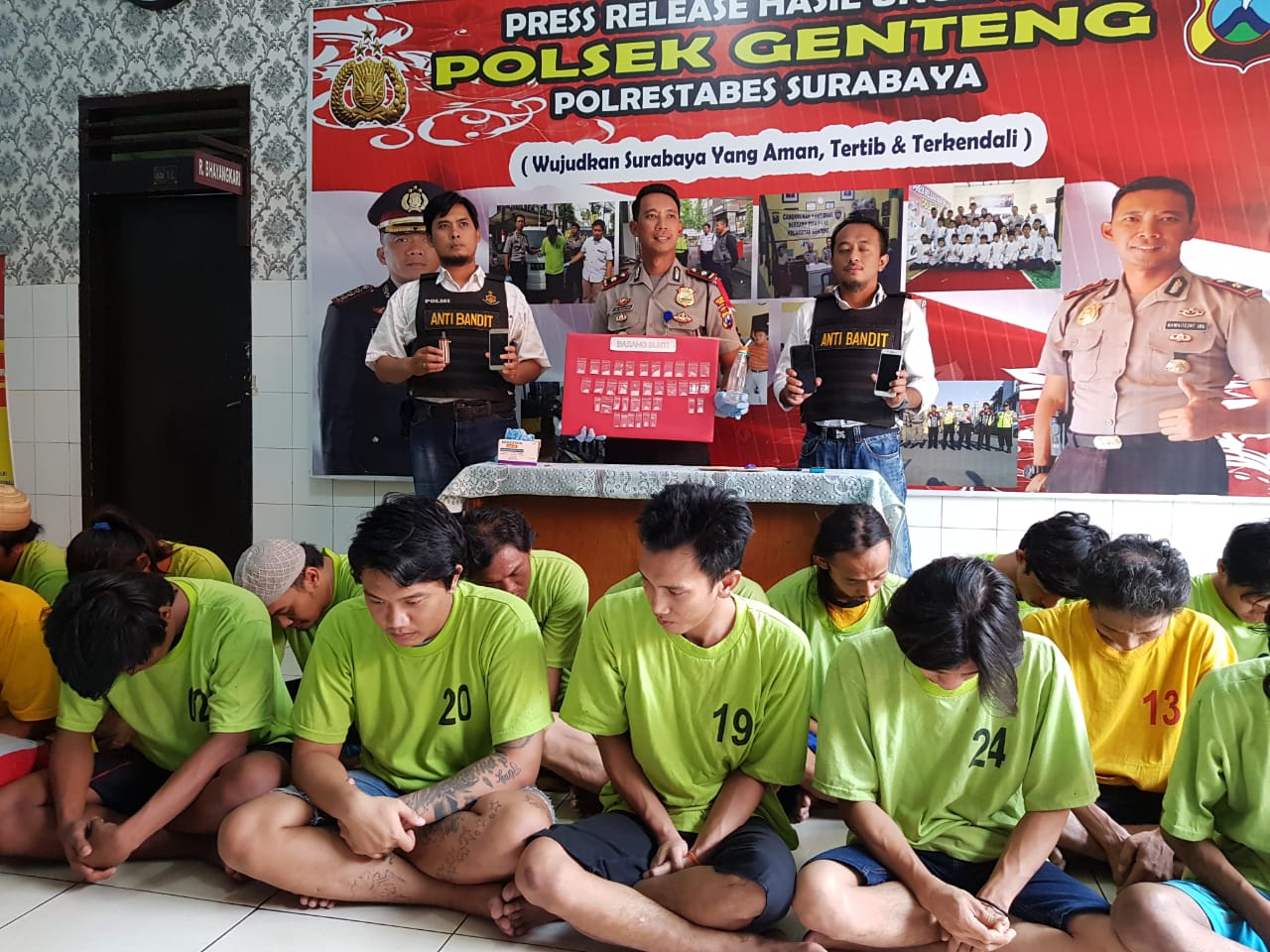 14 Hari Polsek Genteng, Ungkap 16 Penyalahgunaan Narkoba.