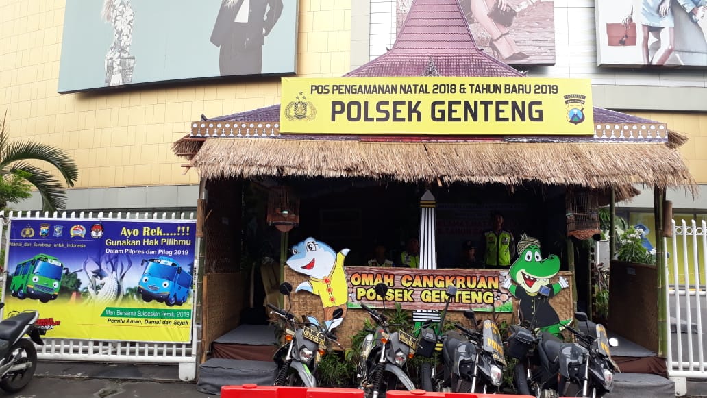 Pos Pam Polsek Genteng, Bernuansa Joglo  Ala Pedesaan.