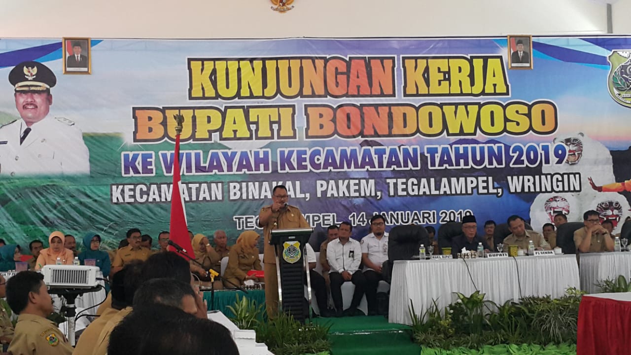 Kunker Bupati Dan Wakil Bupati Bondowoso di Taman Krocok, Mengajak Semua Elemen Dukung Visi Misinya.