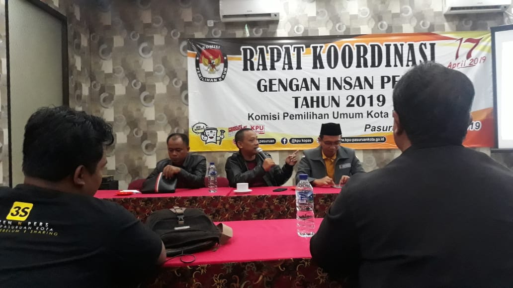 KPU Kota Pasuruan Sosialisasikan Iklan Pemilu 2019, Pada Insan Pers.
