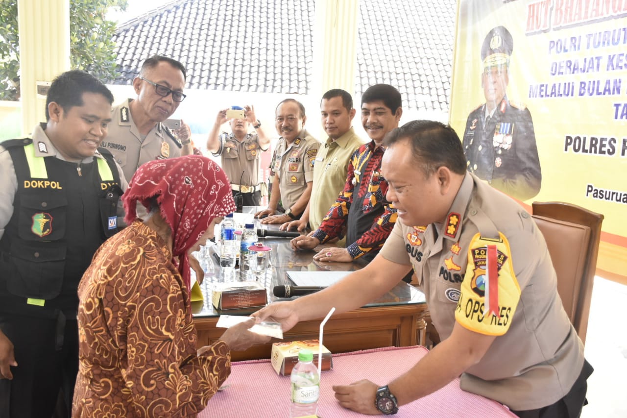 Urkes Bagsumda Polres Pasuruan Kota, Kembali Gelar Bhaksos Pengobatan Gratis.