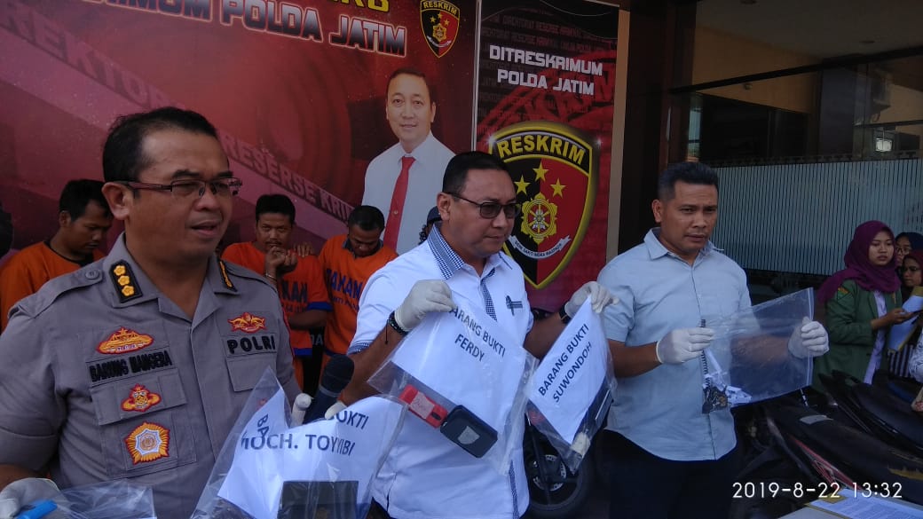 Ditreskrimum Polda Jatim, Gulung Komplotan Curanmor Mojokerto-Gresik.