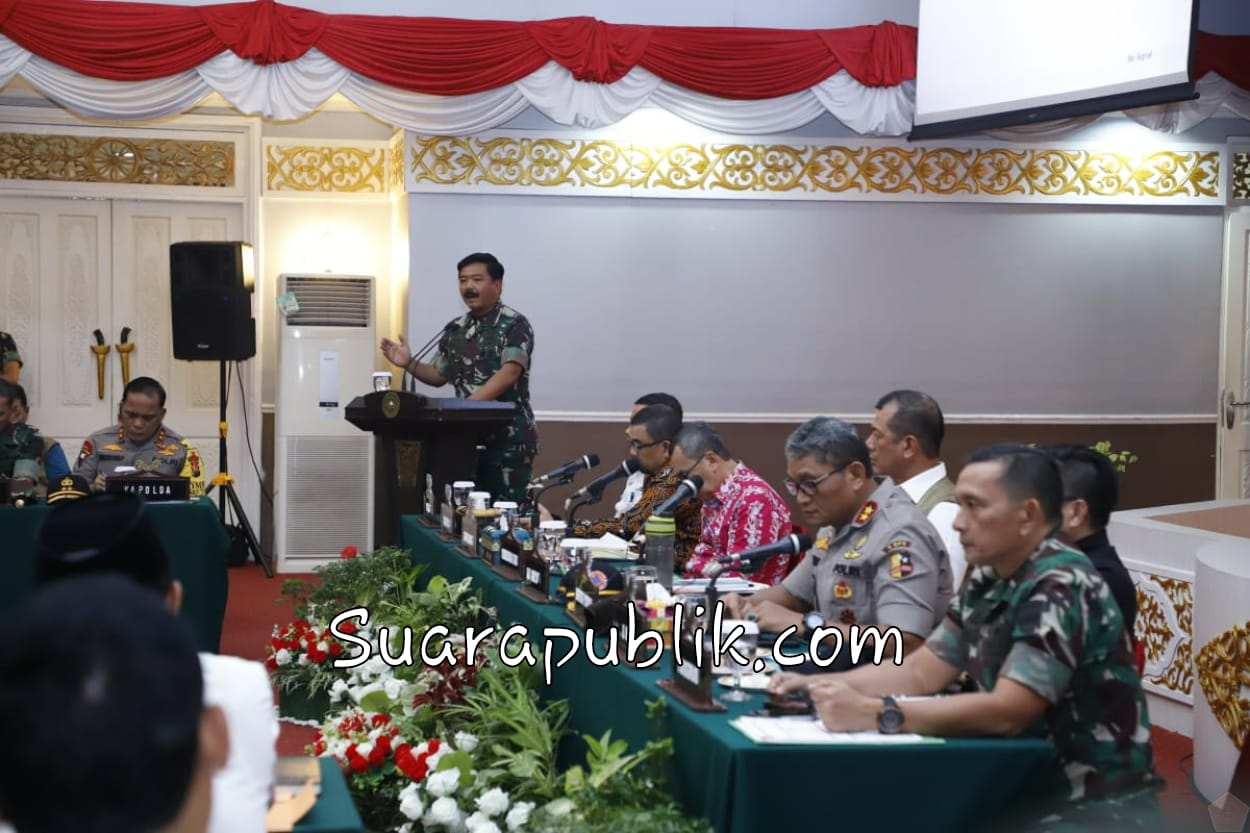 Panglima TNI Pimpin, Rakor Penanggulangan dan Pencegahan Karhutla di Riau.
