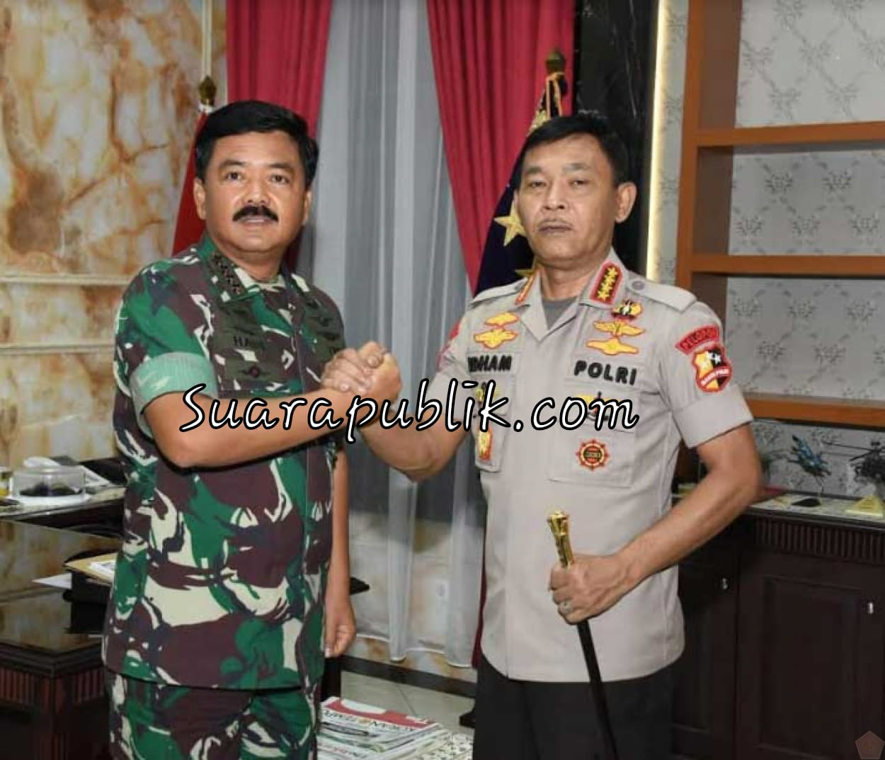 Panglima Tni Marsekal Hadi Tjahjanto. Sip, Menerima Kunjungan Kapolri Yang Baru.