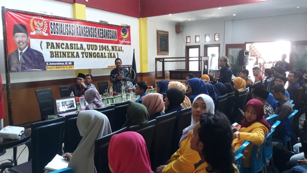 Sosialisasi Konsensus Kebangsaan, Aminurokhman Tegaskan, Pancasila dan NKRI Bentuk Final Kehidupan Berbangsa Bernegara.