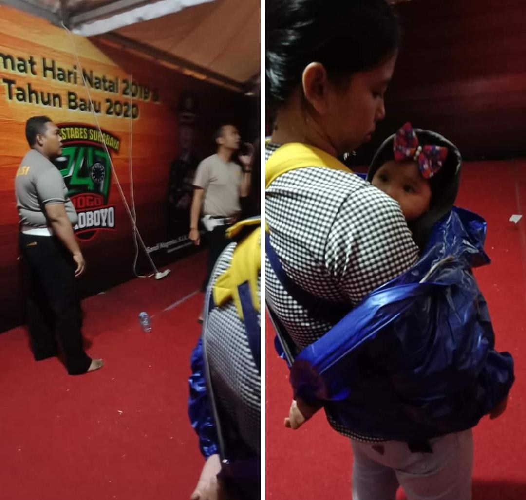 Berteduh Saat Hujan, Pasutri Asal Jember dan Bayinya Diduga Diusir Oknum Polisi.