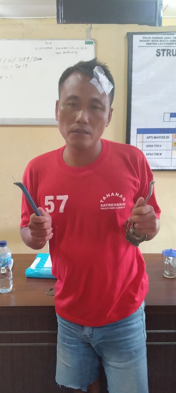 Pelaku Curanmor Yang Beraksi di Sambikerep, Dibekuk Polisi.
