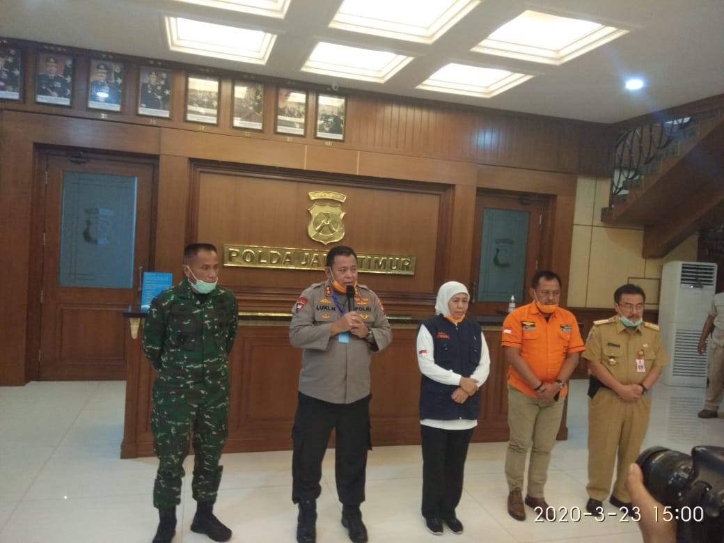 Cegah Penularan Corona, Kapolda Jatim Bersama Forkopimda Larang Warga Kumpul di Warkop dan Tempat Hiburan. 