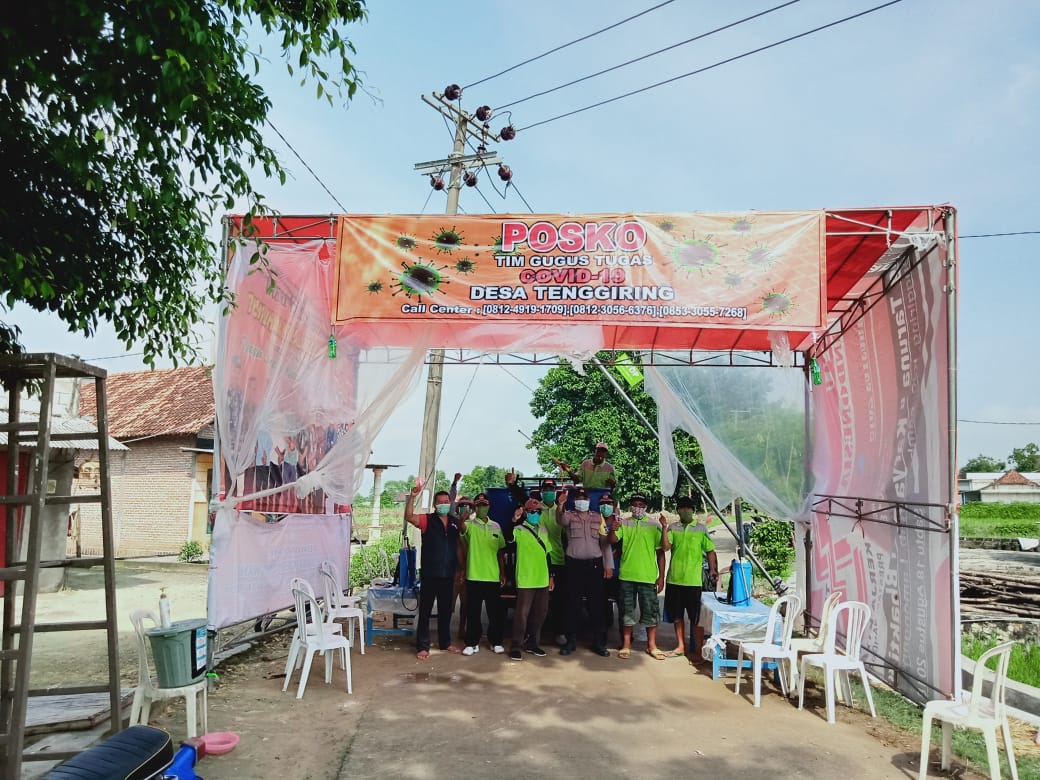 Berbagai Elemen Desa Tenggiring Lamongan, Lakukan Pencegahan Covid-19.