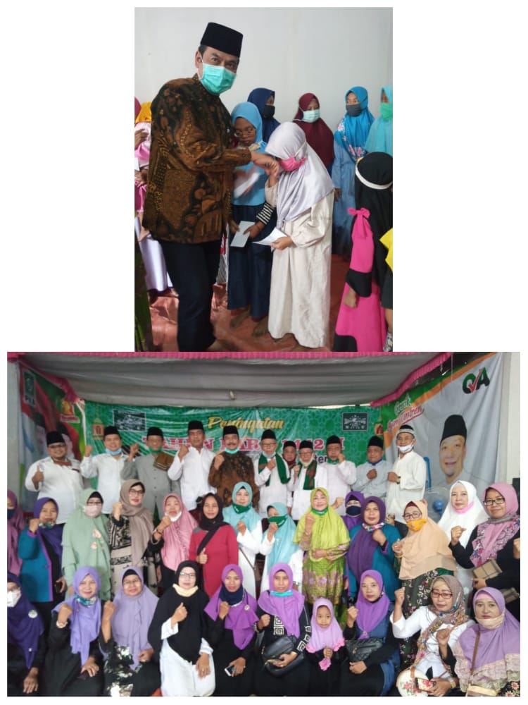 Bersama Para Kyai dan Muslimat NU Nganti, Wabup Qosim Santuni Anak Yatim.