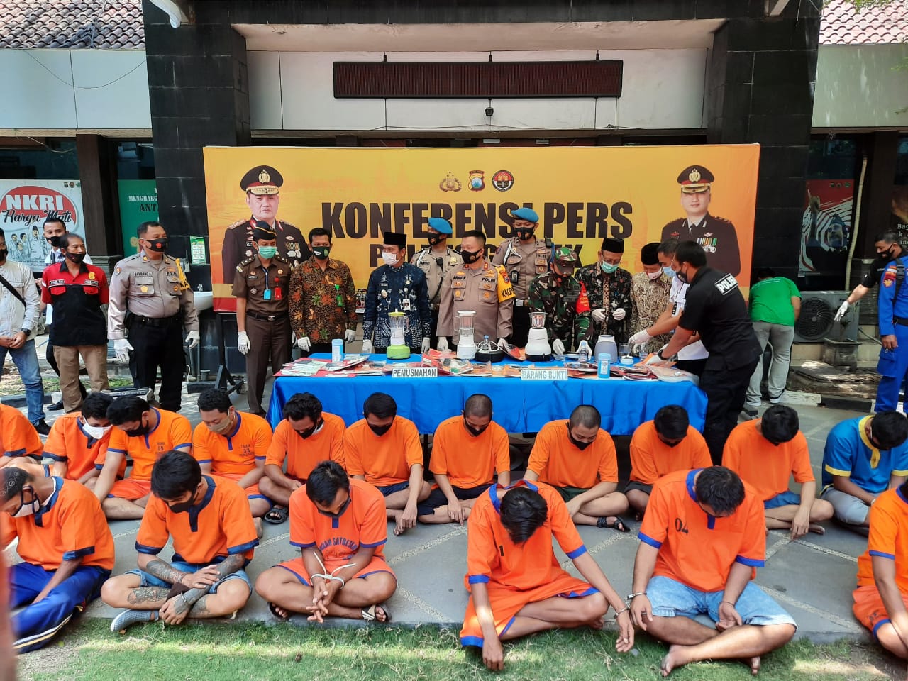 Selama 12 Hari, Polres Gresik Ungkap 54 Tersangka Penyalahguna Narkoba.