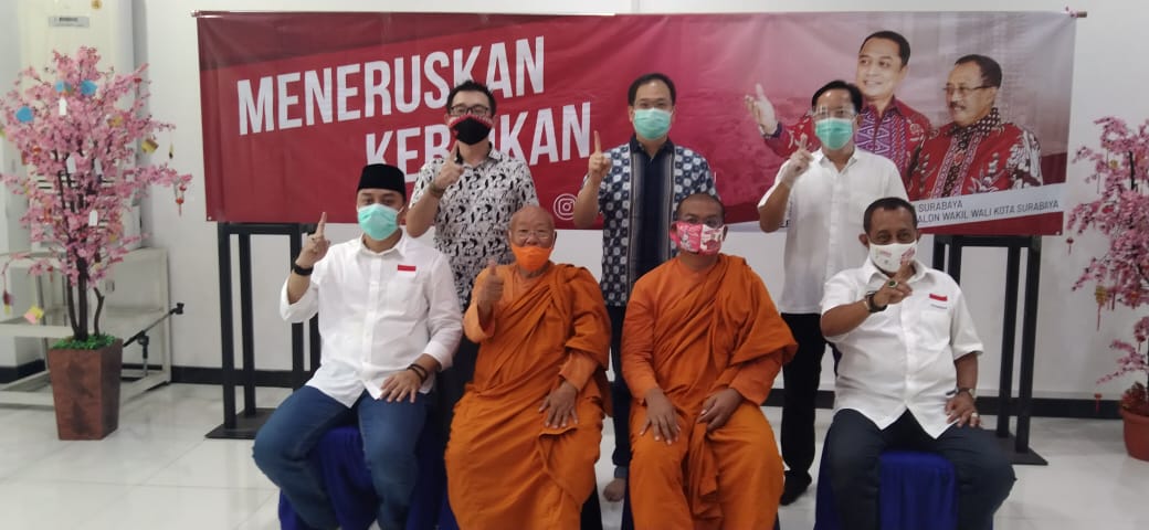 Calon Walikota Surabaya dan Wakilnya, Kunjungi Vihara BDC