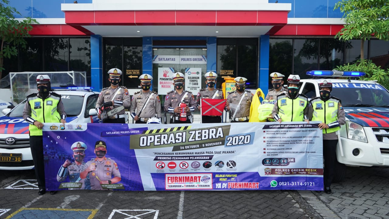 Polres Gresik Gelar Operasi Zebra Semeru 2020.