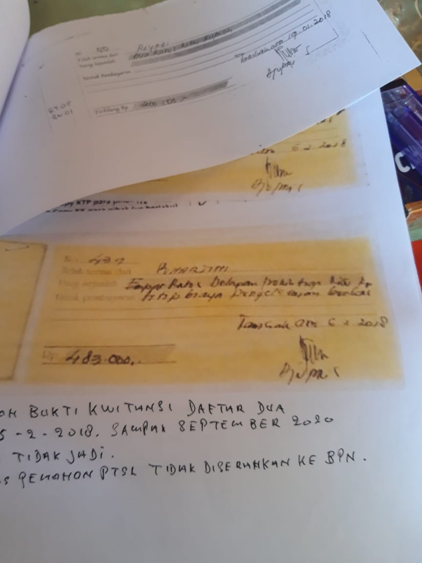Warga Tambak Asri Pertanyakan, 200 Sertifikasi PTSL Belum Terselesaikan.