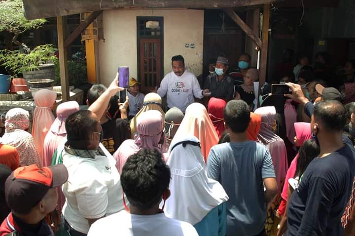 Blusukan ke Perkampungan Kota, Paslon Q-A Serap Aspirasi Warga.