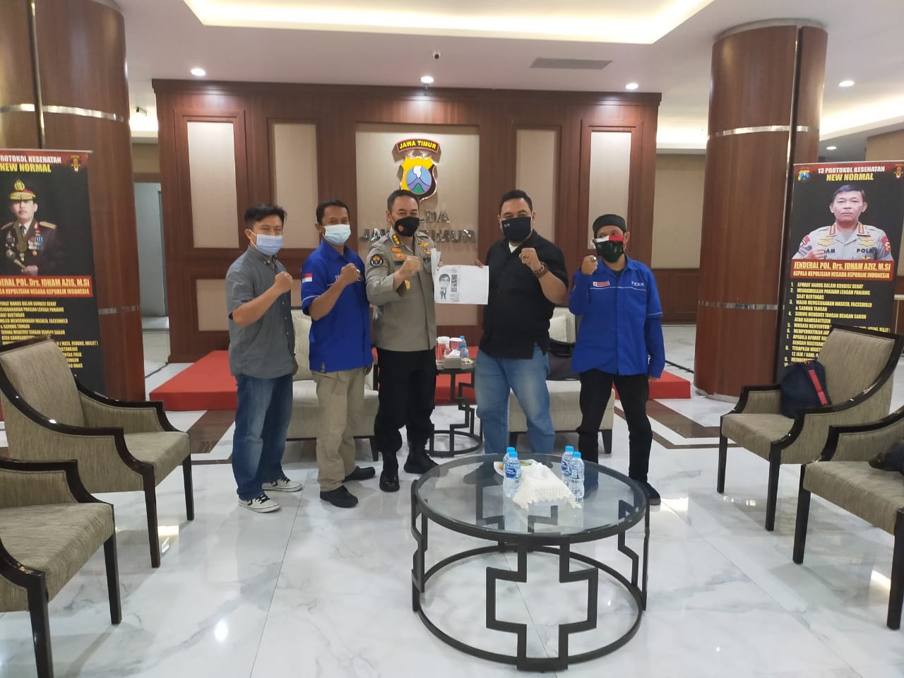 Tangkal Hoax, Kabidhumas Wakili Kapolda Jatim Terima Audiensi Calon Pengurus DPD PJI-Demokrasi.