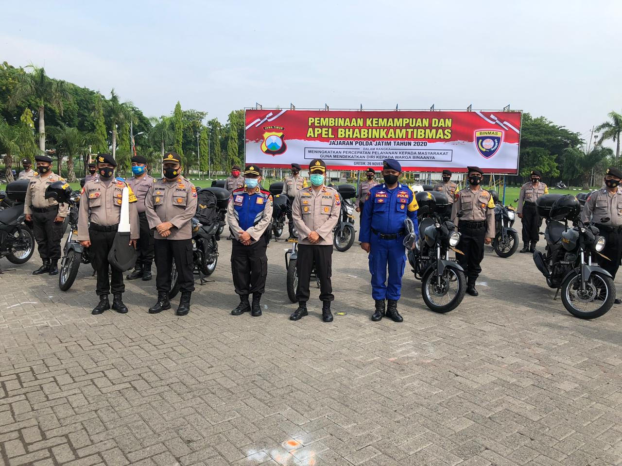 Wakapolres Gresik, Hadiri Pembinaan Kemampuan dan Apel Bhabinkamtibmas Jajaran Polda Jatim.
