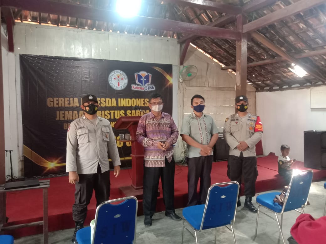 Berikan Rasa Aman Tempat Ibadah, Polres Gresik Lakukan Pengamanan Gereja