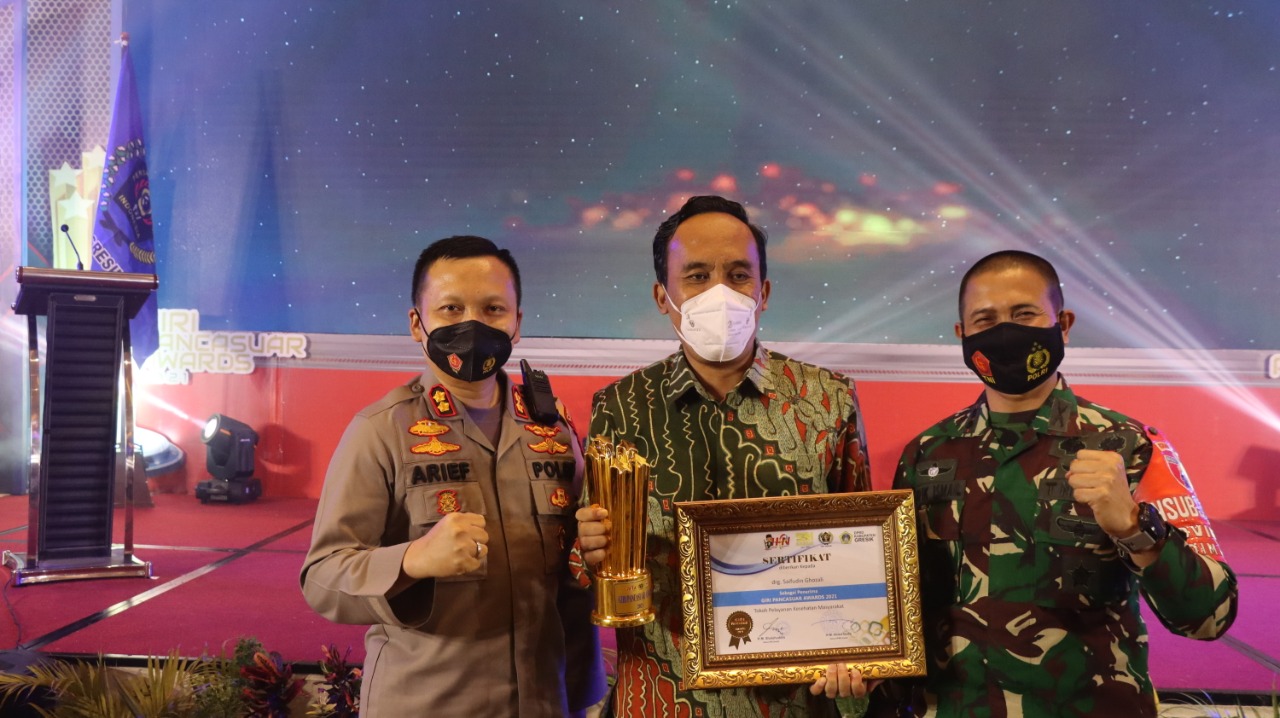 Kapolres Gresik, Raih Penghargaan Giri Pancasuar Award Kategori Kamtibmas