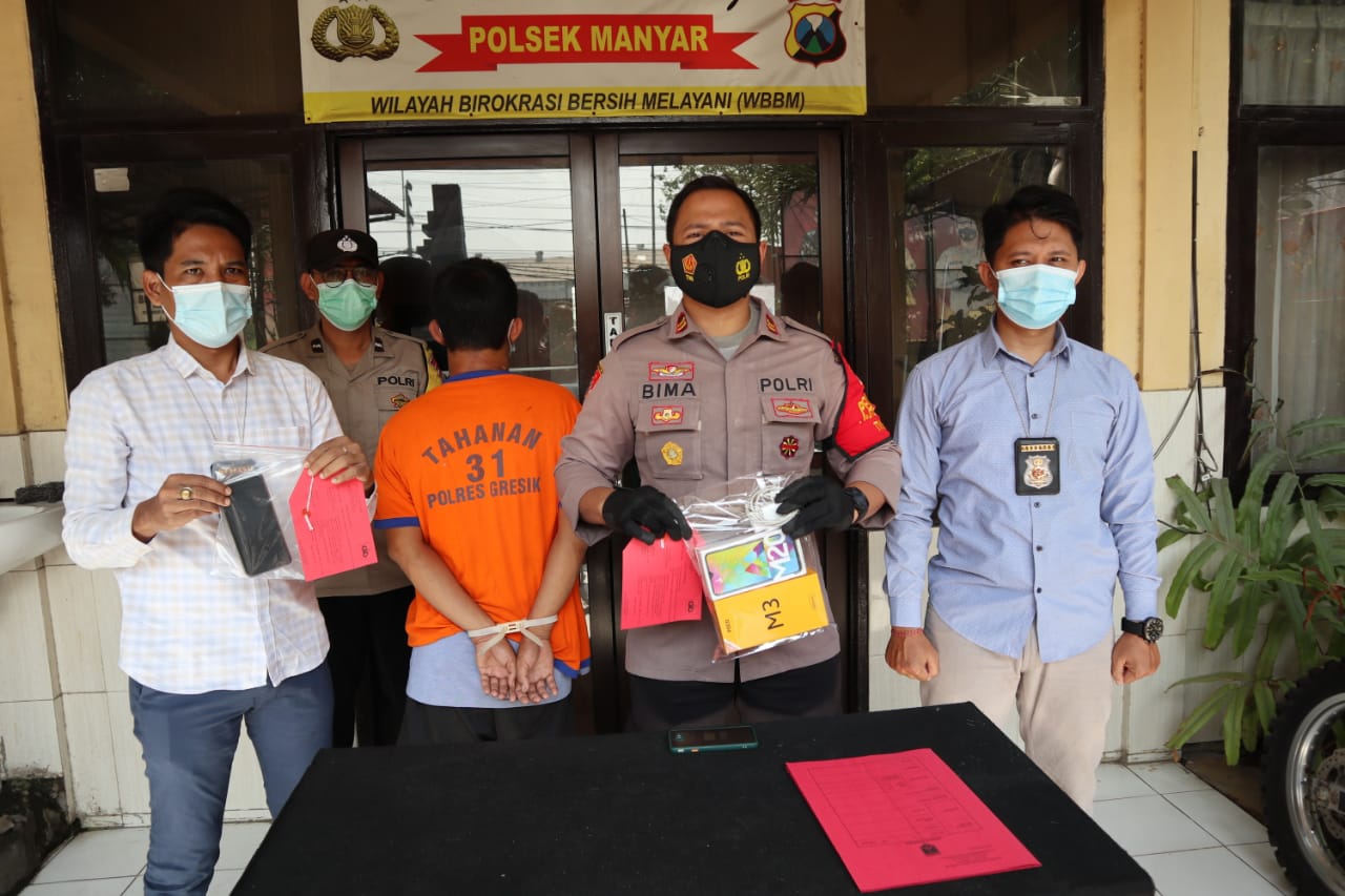 Pencuri HP Milik Pendekar Silat, Dijebloskan Sel Mapolsek Manyar
