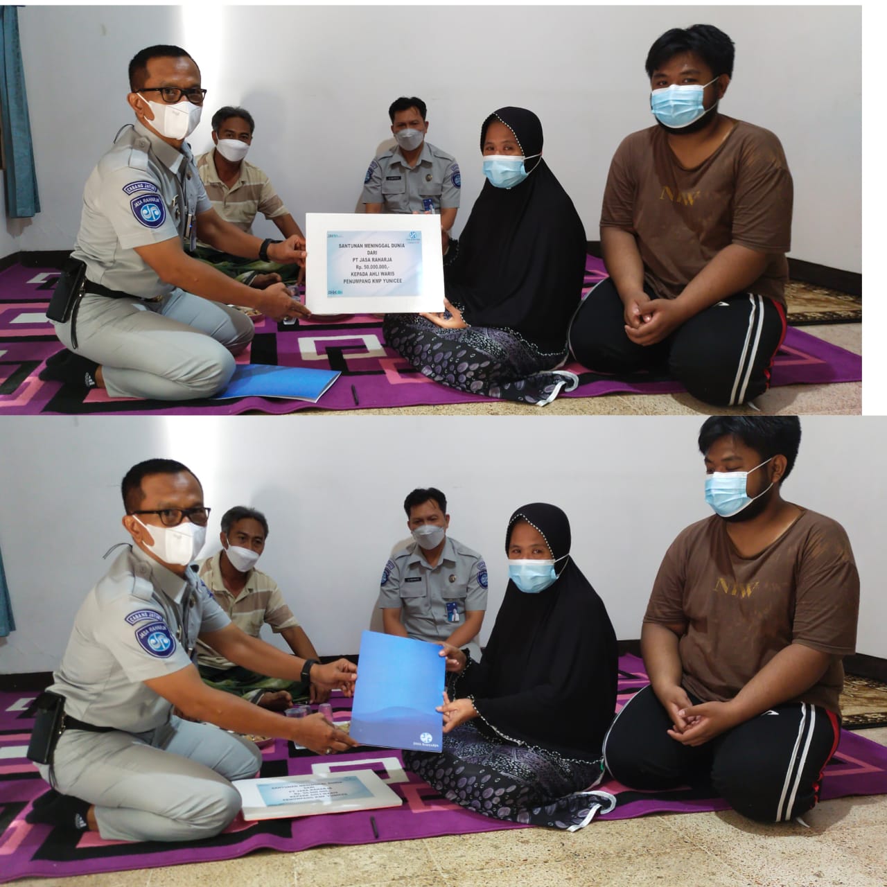 Korban Penumpang Kapal Yunicee, Terima Santunan Dari Jasa Raharja Jatim