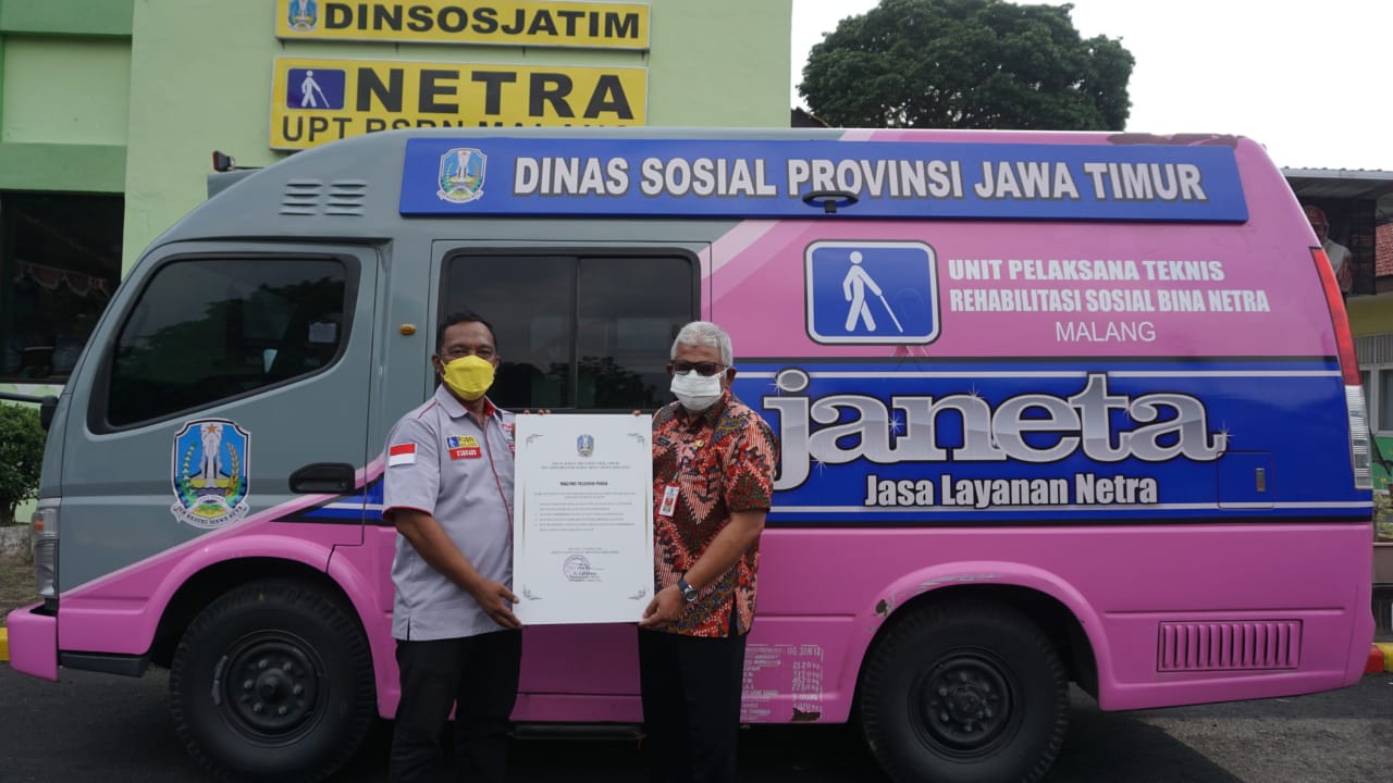 Inovasi Baru, Dinsos Jatim Peduli Pada Penyandang Netra, Berikan Layanan Janeta Mobile Unit