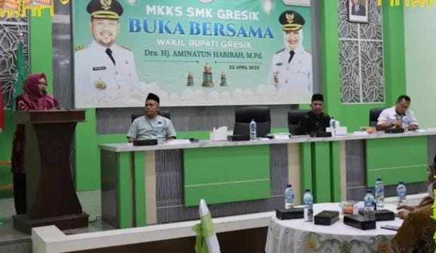 Hadir di kegiatan MKKS SMK Sekabupaten Gresik, Wabup Dorong Apindo Fokus Kerjasama Ketersediaan Lapangan Kerja