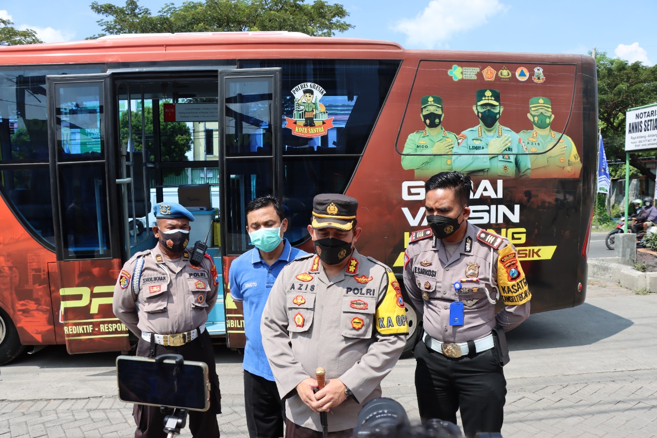 Tim Supervisi SBB Polda Jatim, Tinjau Pos Yan Polres Gresik Bertema Masjid 