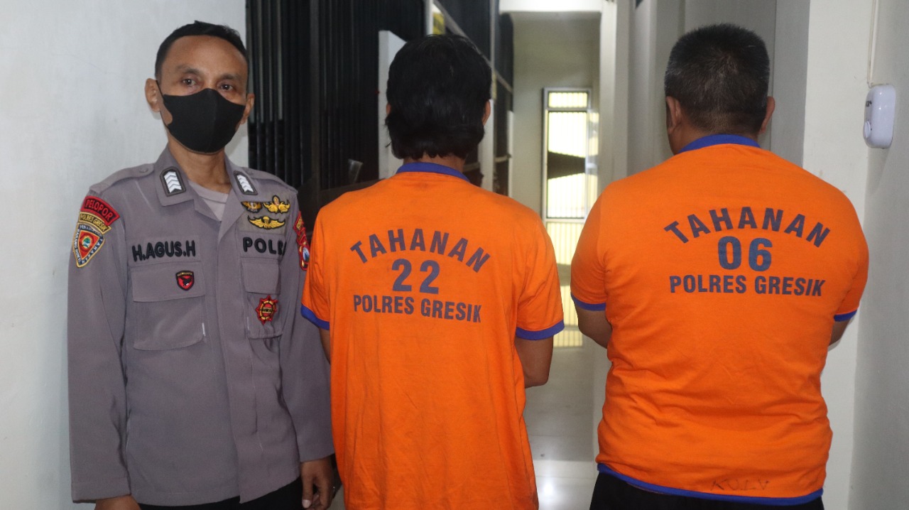 Tegas, Polres Gresik Lakukan Penahanan Dua Tersangka Penistaan Agama