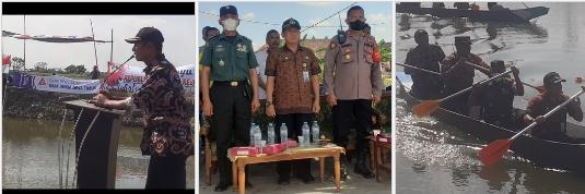 LOMBA BALAP DAYUNG SAMPAN DESA GREDEK BERHADIAH JUTAAN RUPIAH, DALAM MEMPERIGATI HUT KE-77-RI