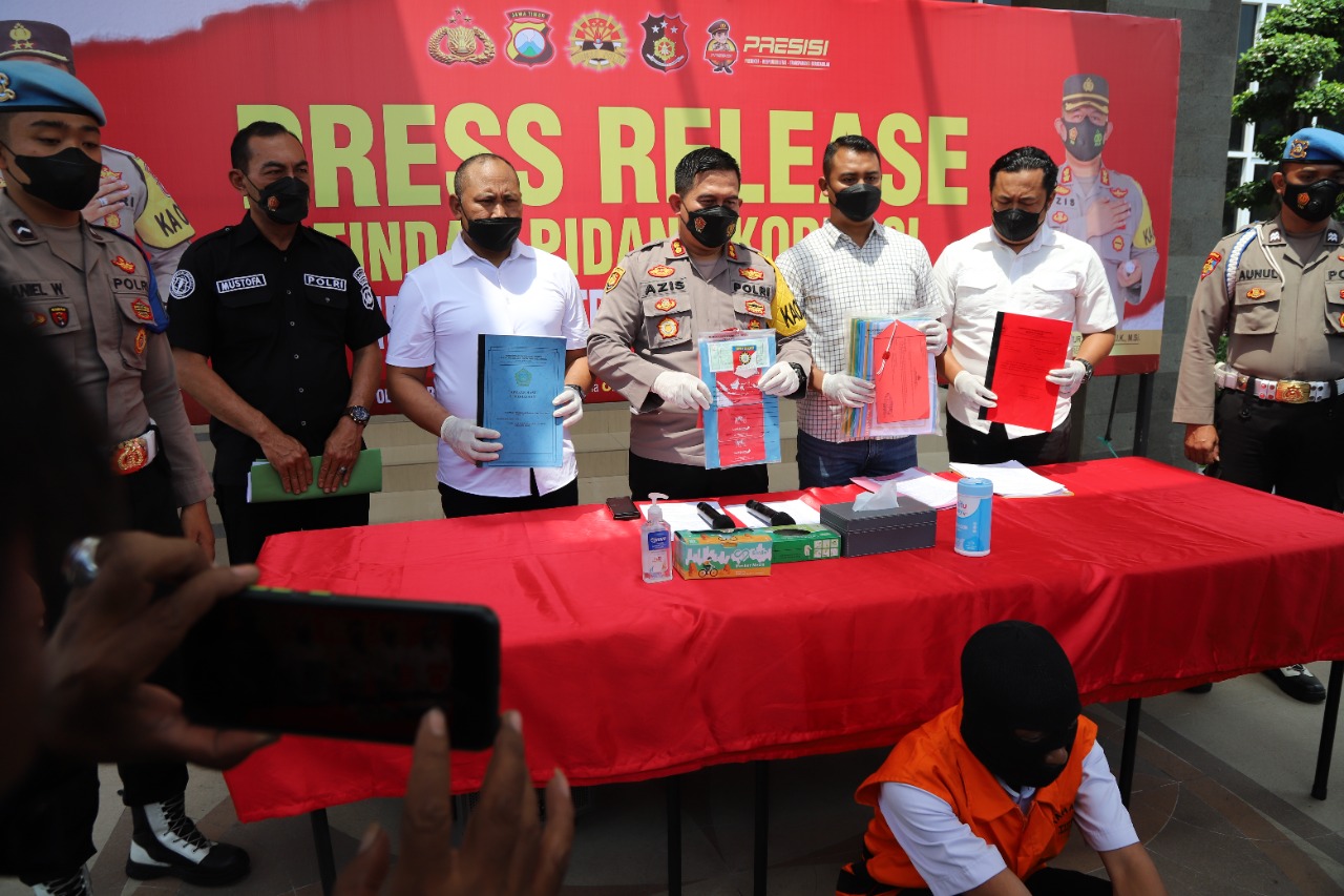 Polres Gresik, Tetapkan Kepala Desa Bulangan Korupsi Dana APBDes 2021