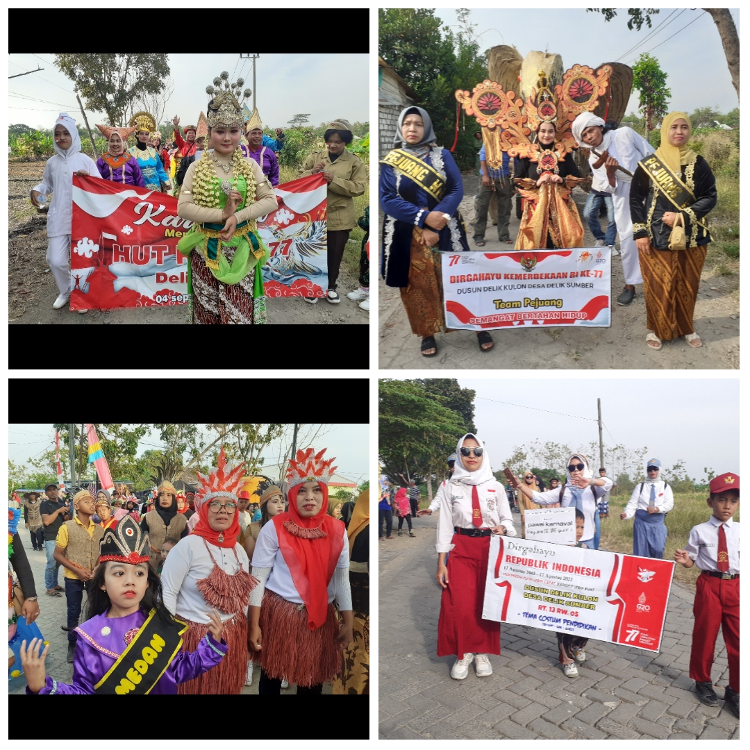 Bermacam-macam Pakaian Adat, Hiasi Karnaval Dusun Delik Kulon 