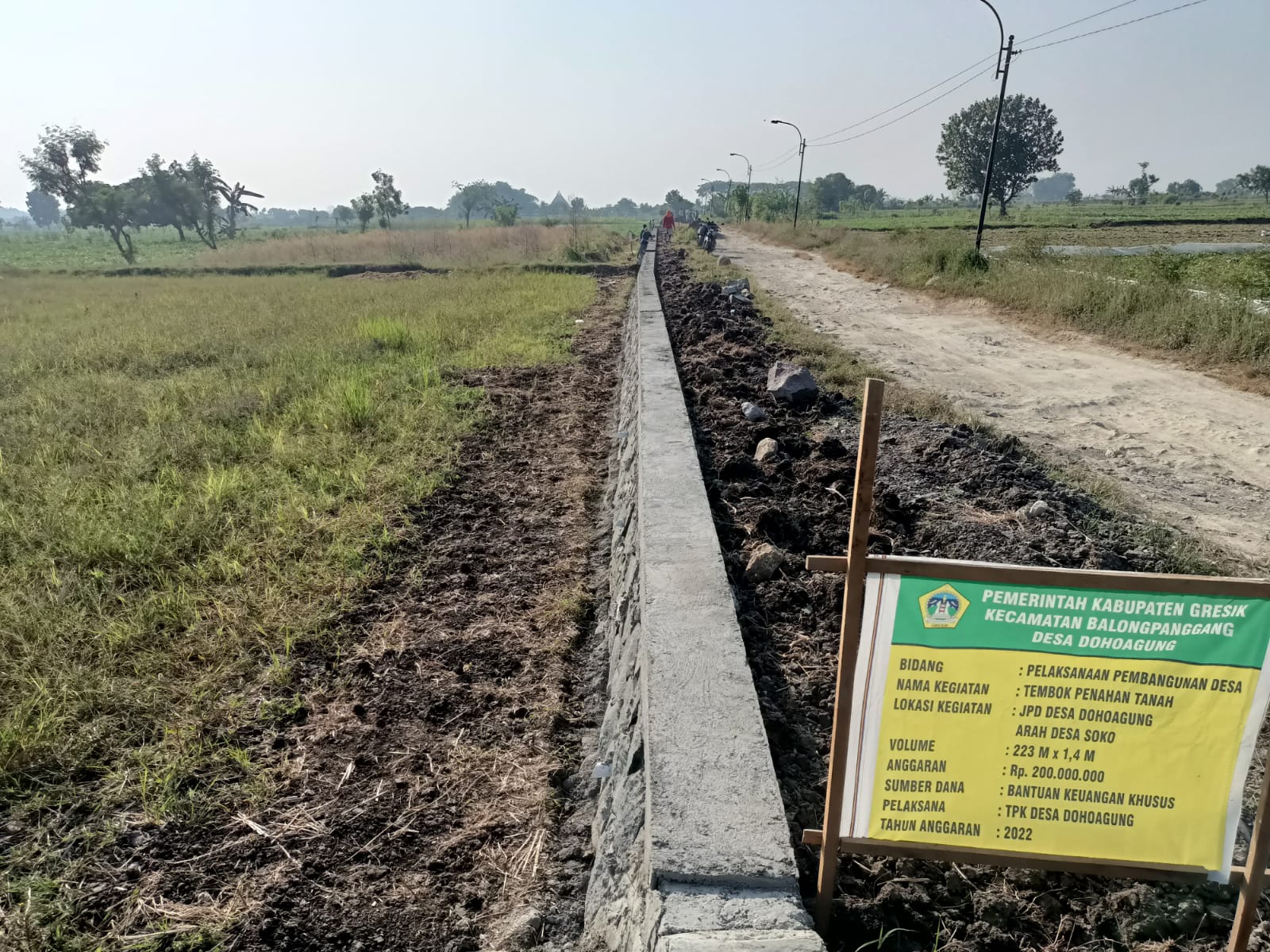 TPT Desa Dohoagung Dikerjakan Sesuai RAB Yang Ada, Tak Ada Volume Yang Dikurangi