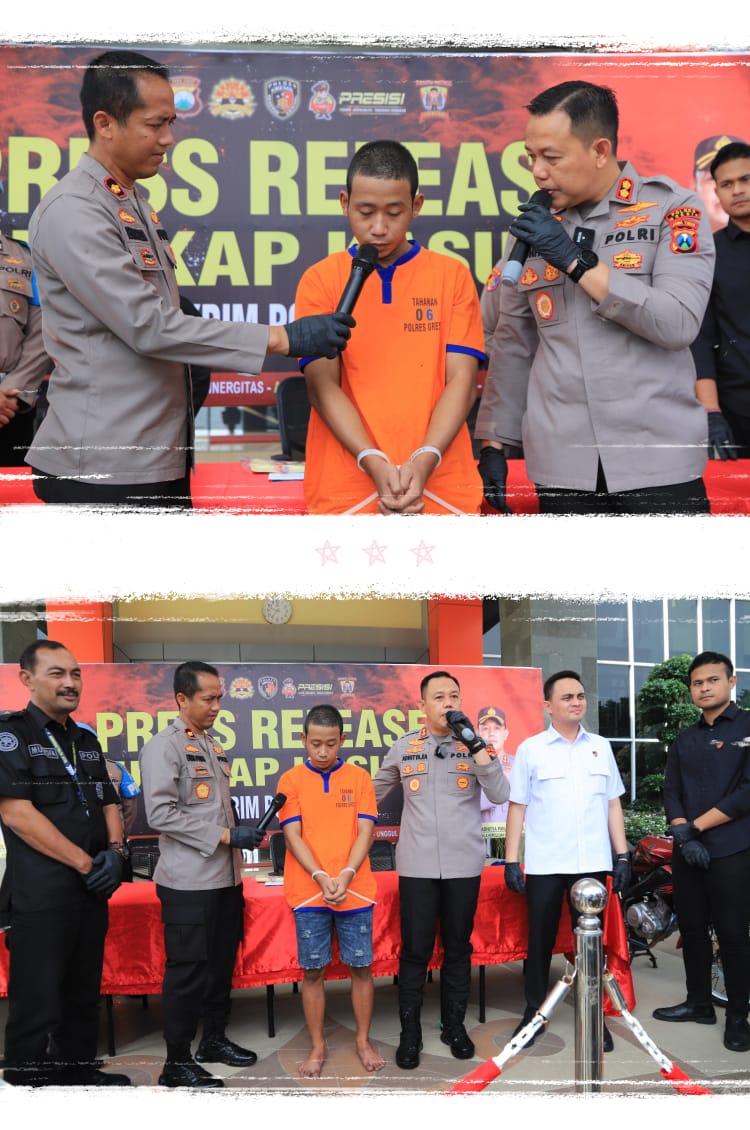 Polres Gresik Ringkus Maling Motor Beraksi di Perumahan