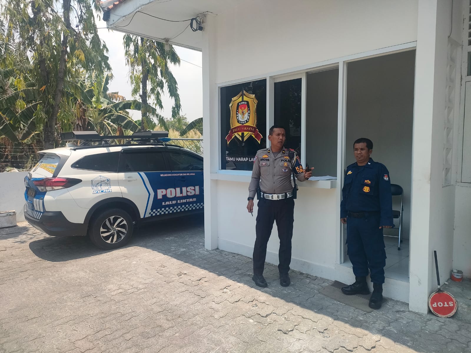 Dukung Keamanan Proses Pemilu 2024, Satgas Kamseltibcar Lantas Polres Gresik Sambangi KPU