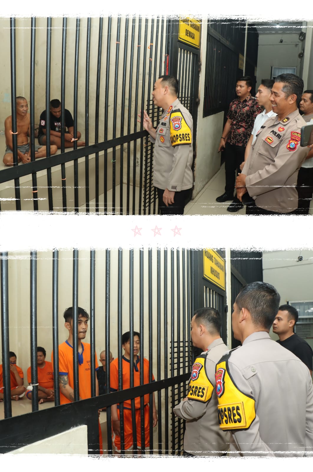 Kapolres Gresik Cek dan Tinjau Langsung Pengawasan Kondisi Ruang Tahanan