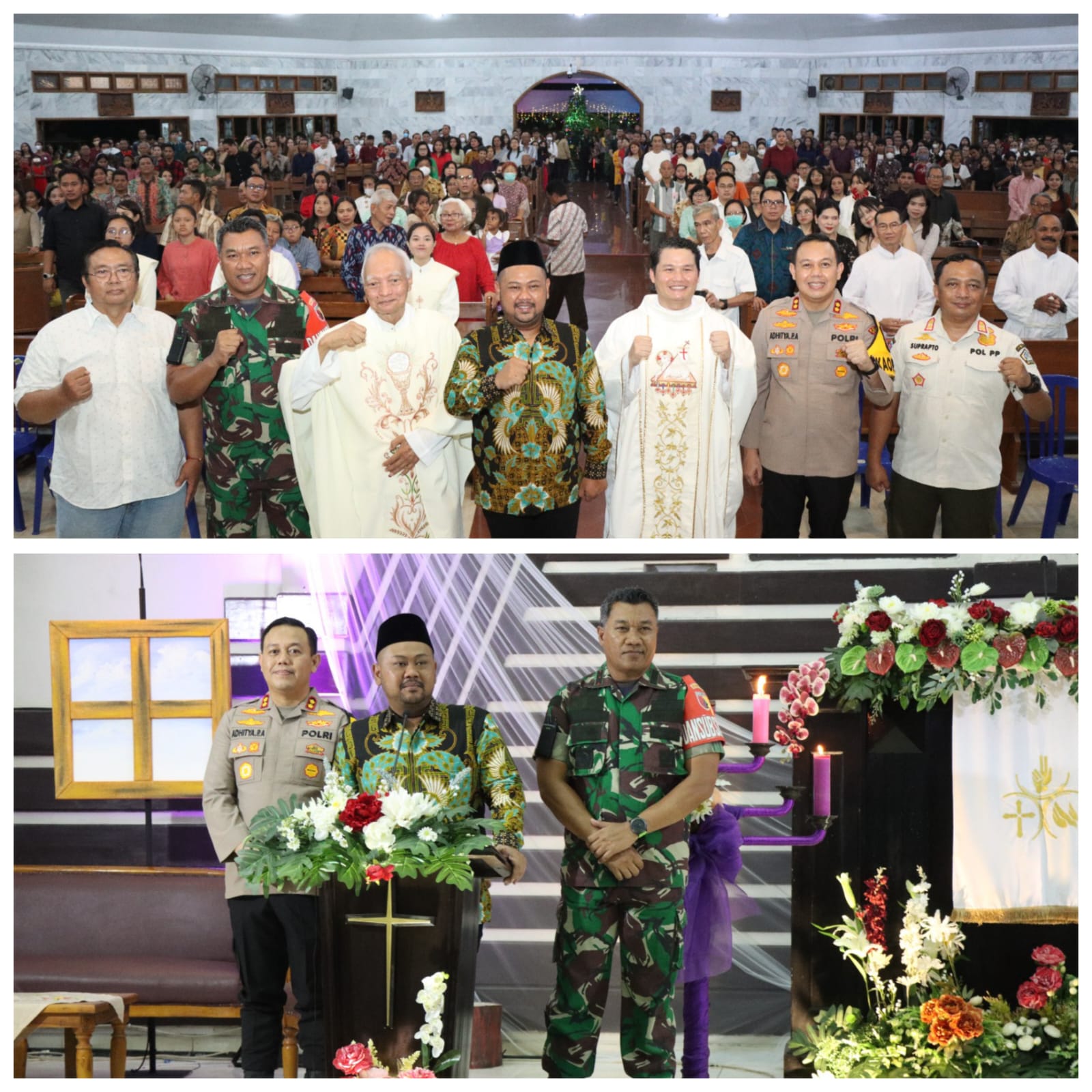 Pastikan Ibadah Natal Berjalan Lancar, Kapolres Gresik Bersama Forkopimda Lakukan Patroli Gabungan Naik Motor