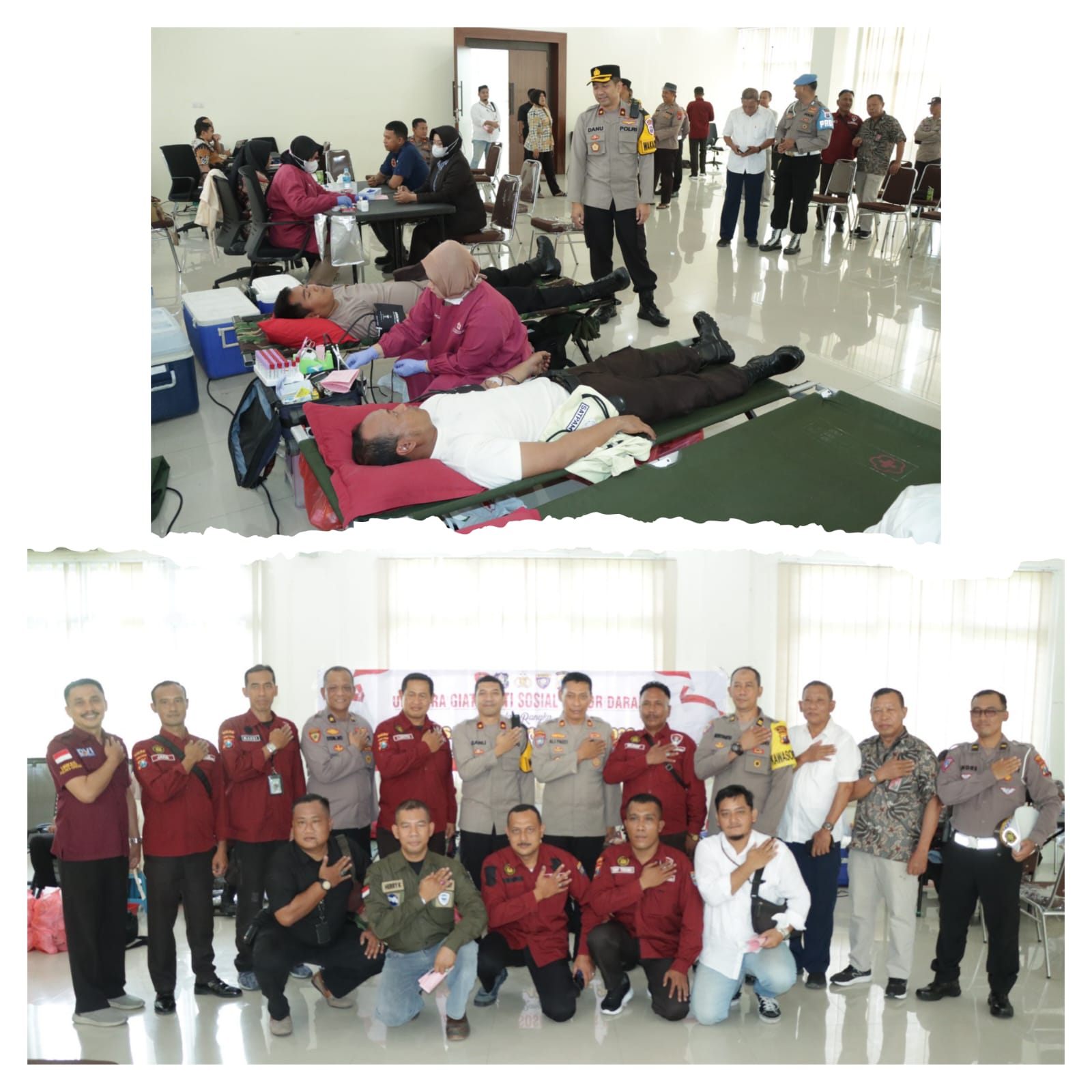 HUT Satpam ke-43, Polres Gresik bersama Satpam Gelar Donor Darah