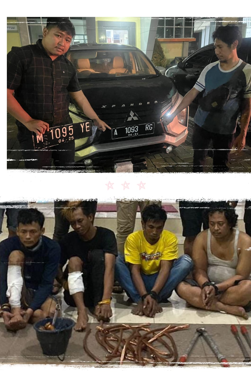 Satreskrim Polres Gresik Ringkus Komplotan Maling Pencuri Kabel PLN